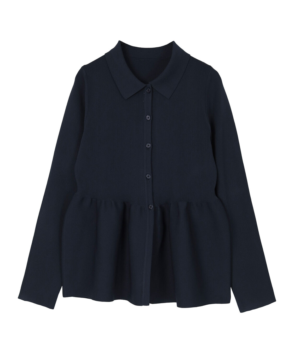 ur's「ウエストペプラムポロニットカーディガン」|ニット・セーター|