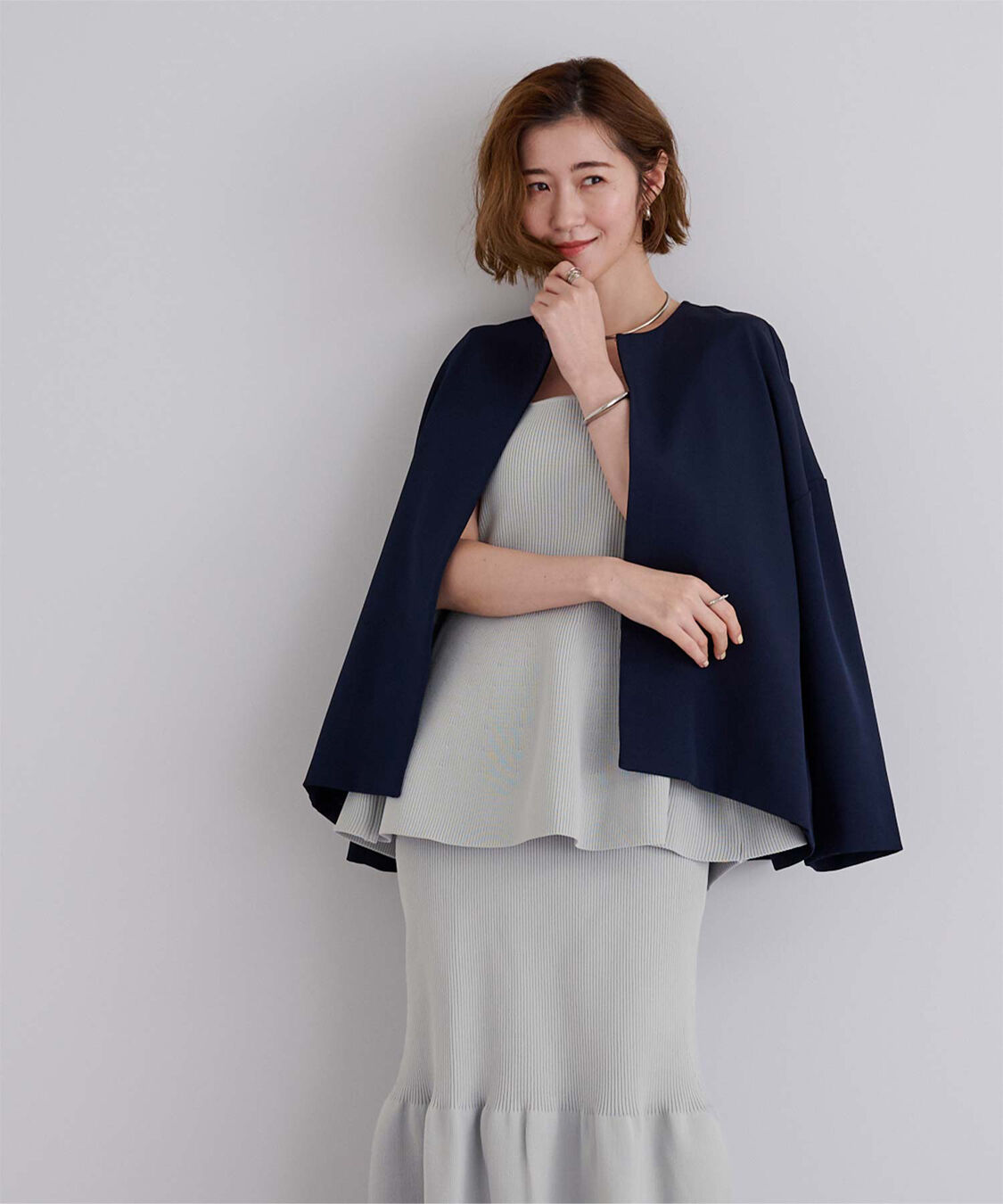 ur's「前後2wayスポンディッシュスクエアネックペプラムニット」|ニット・セーター|