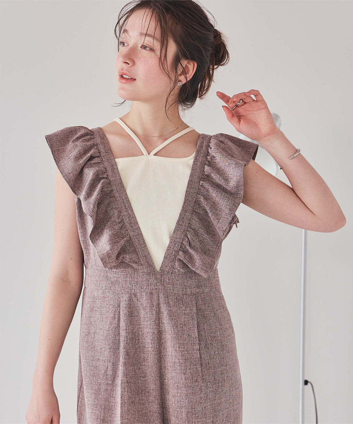 titivate「前後2wayデザインリブタンクトップ」|タンクトップ|アイボリー