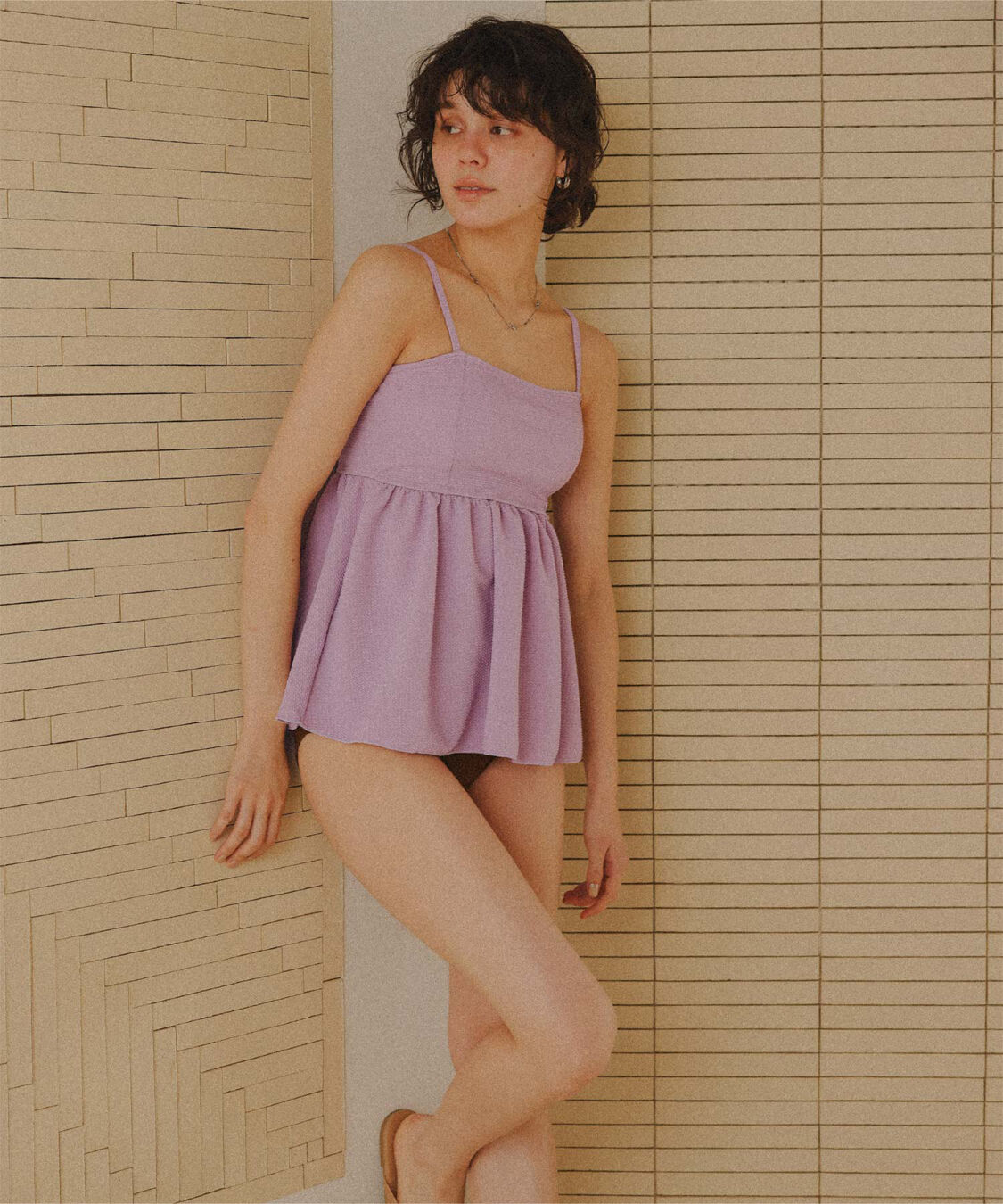 titivate「ペプラムギャザーデザインビスチェビキニ」|ビキニ|