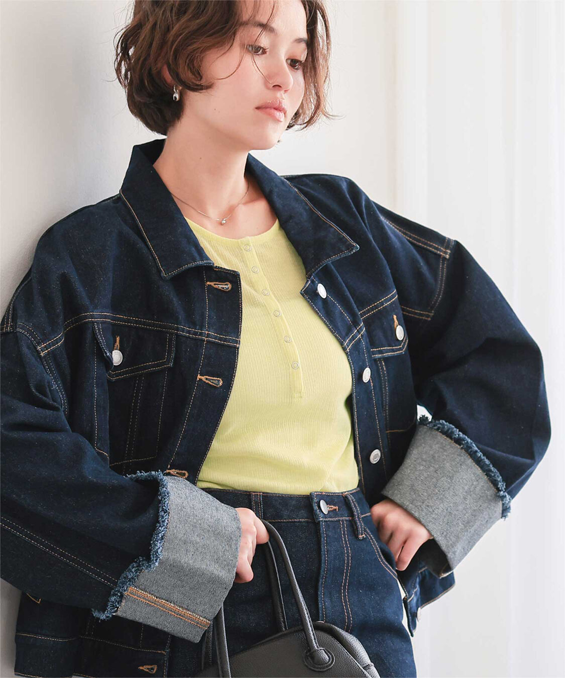 titivate「シアーテレコヘンリーネックトップス」|Tシャツ・カットソー|