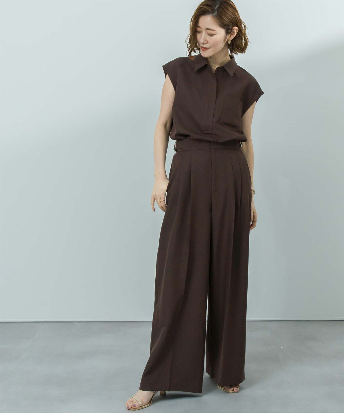 ur's「リネンライクフレンチスリーブスキッパーブラウス」|シャツ・ブラウス|