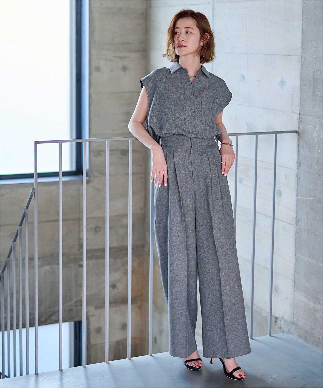 ur's「リネンライクフレンチスリーブスキッパーブラウス」|シャツ・ブラウス|