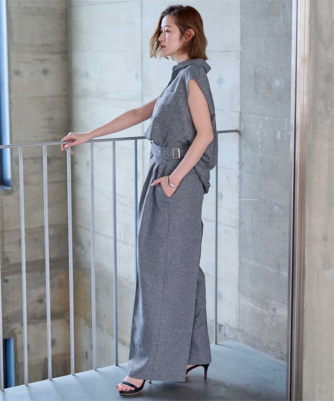 ur's「リネンライクフレンチスリーブスキッパーブラウス」|シャツ・ブラウス|