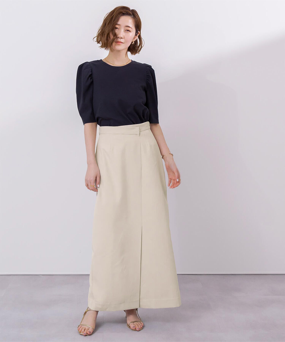 ur's「ﾗｯﾌﾟﾃﾞｻﾞｲﾝIﾗｲﾝｽｶｰﾄ」|スカート|