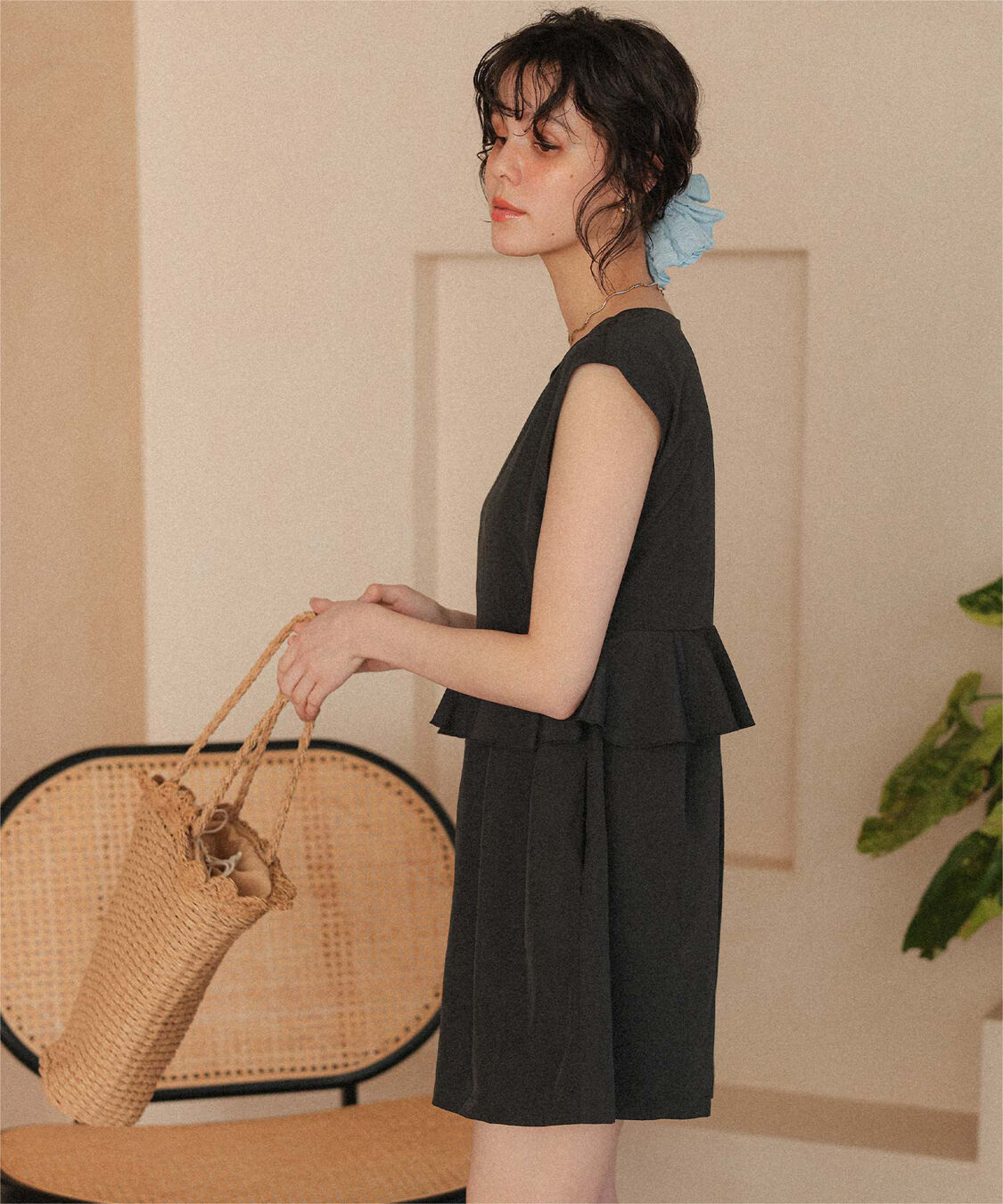 titivate「ペプラムフレアデザインオールインワン/ワンピース水着」|コンビネゾン|