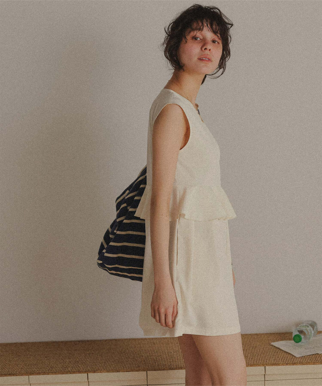 titivate「ペプラムフレアデザインオールインワン/ワンピース水着」|コンビネゾン|