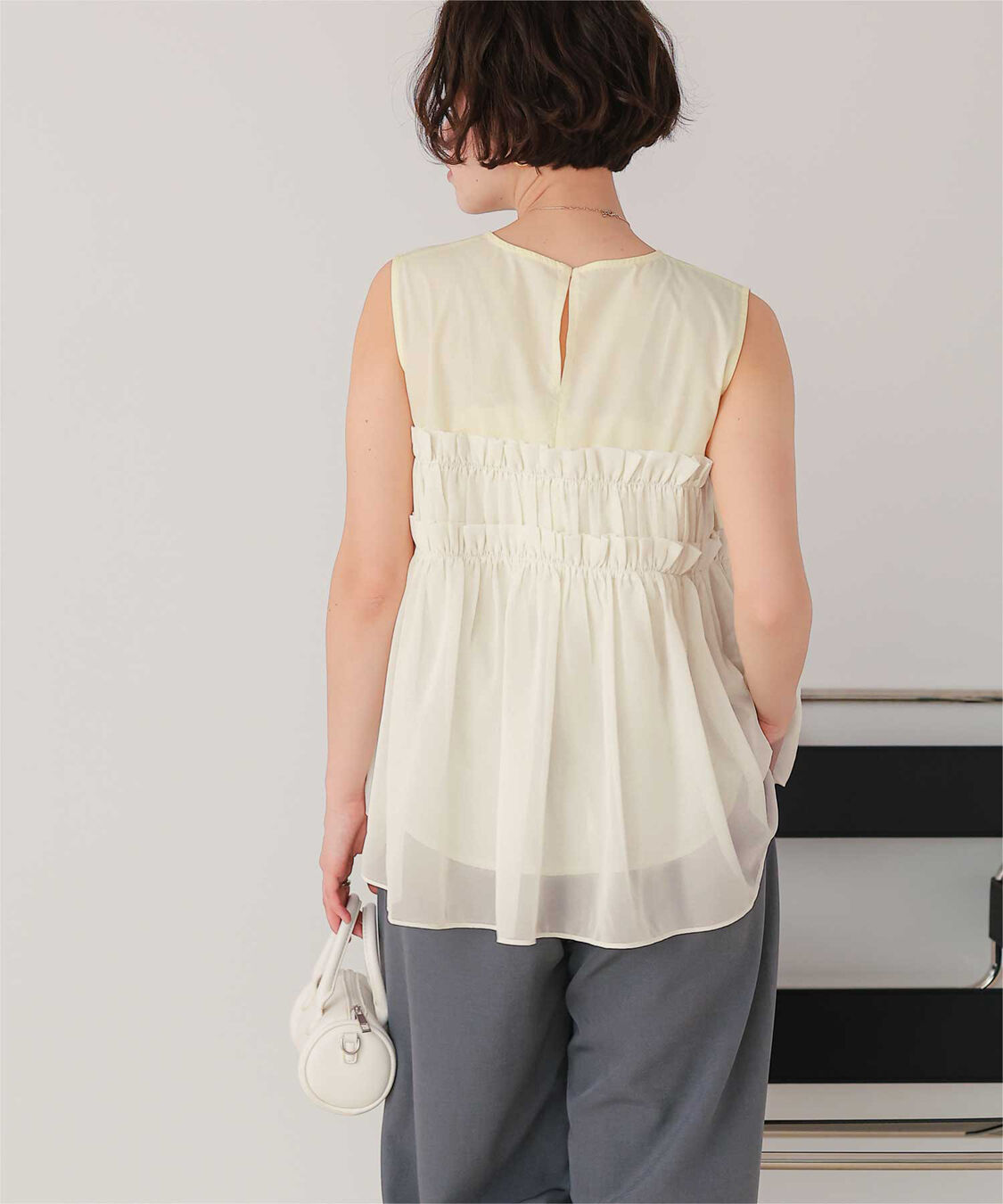 titivate「シフォンフリルドッキングトップス」|Tシャツ・カットソー|