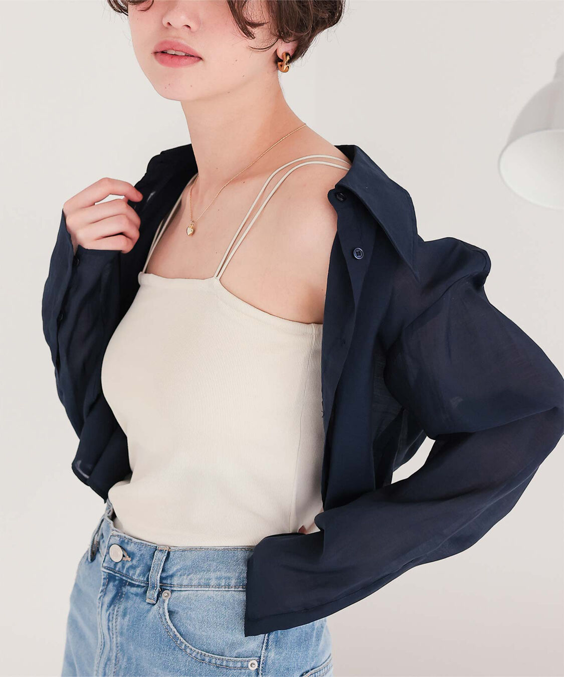 titivate「カップ付きダブルストラップキャミソール」|キャミソール|