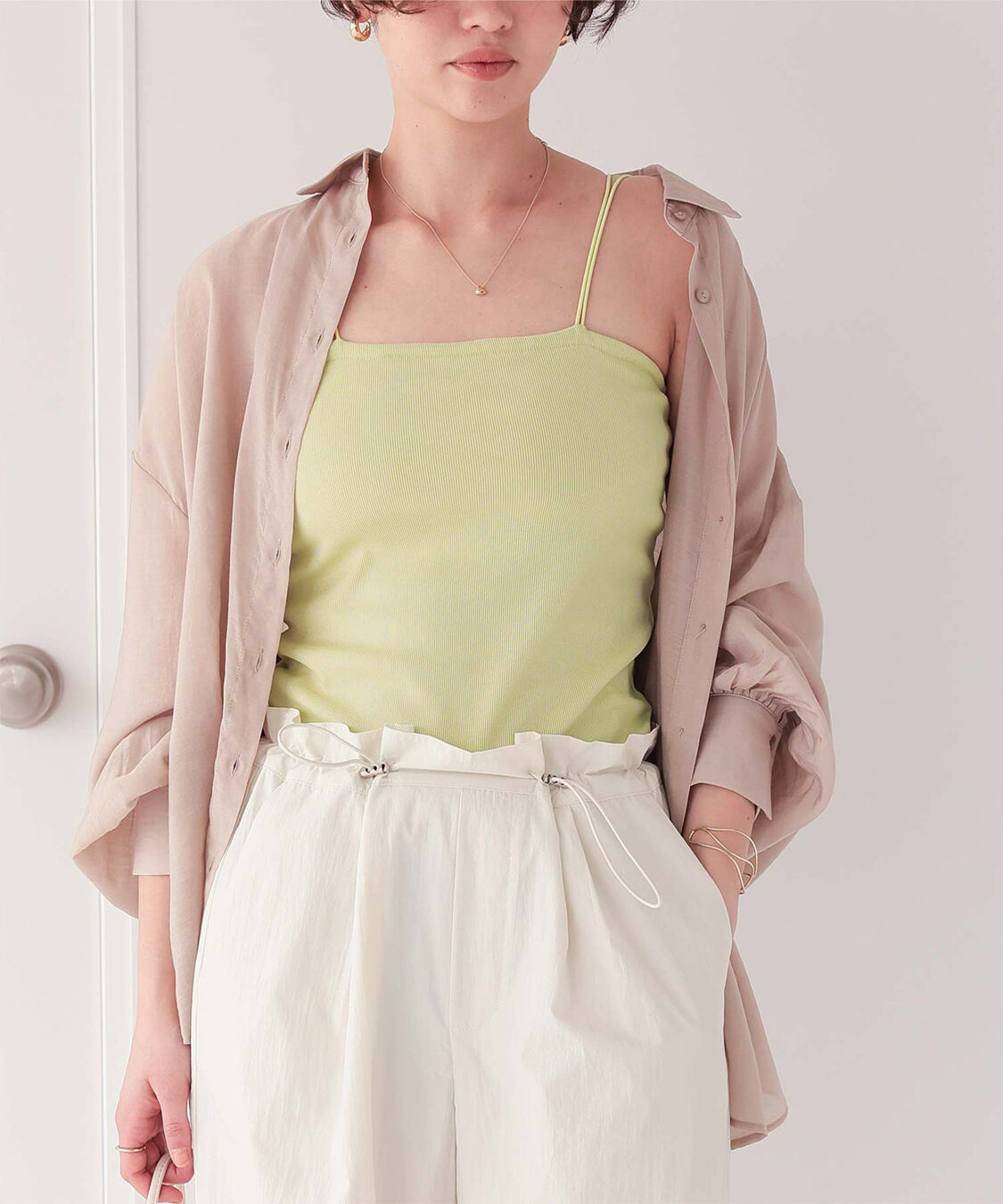 titivate「カップ付きダブルストラップキャミソール」|キャミソール|