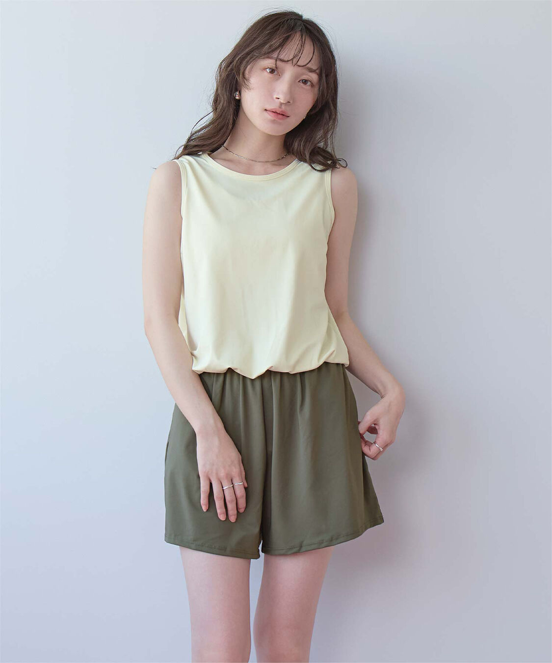 SEA DRESS「ﾊﾞｯｸﾘﾎﾞﾝﾉｰｽﾘｰﾌﾞｵｰﾙｲﾝﾜﾝ/水着」|コンビネゾン|