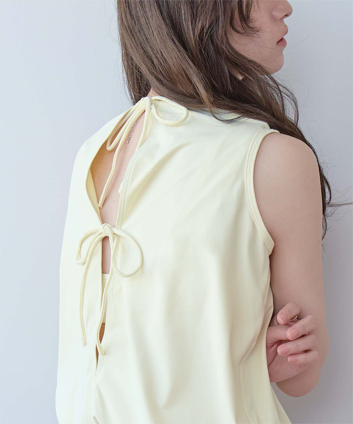 SEA DRESS「ﾊﾞｯｸﾘﾎﾞﾝﾉｰｽﾘｰﾌﾞｵｰﾙｲﾝﾜﾝ/水着」|コンビネゾン|