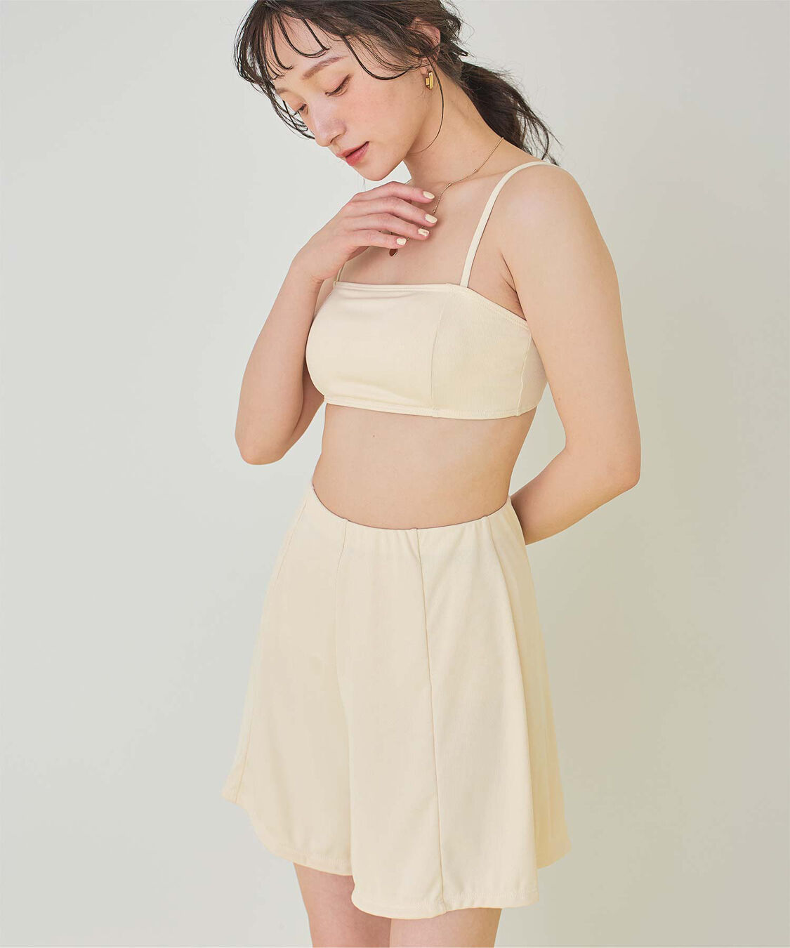 SEA DRESS「4点セット/リラックストップス&ショートパンツ付ビキニ/水着」|ビキニ|