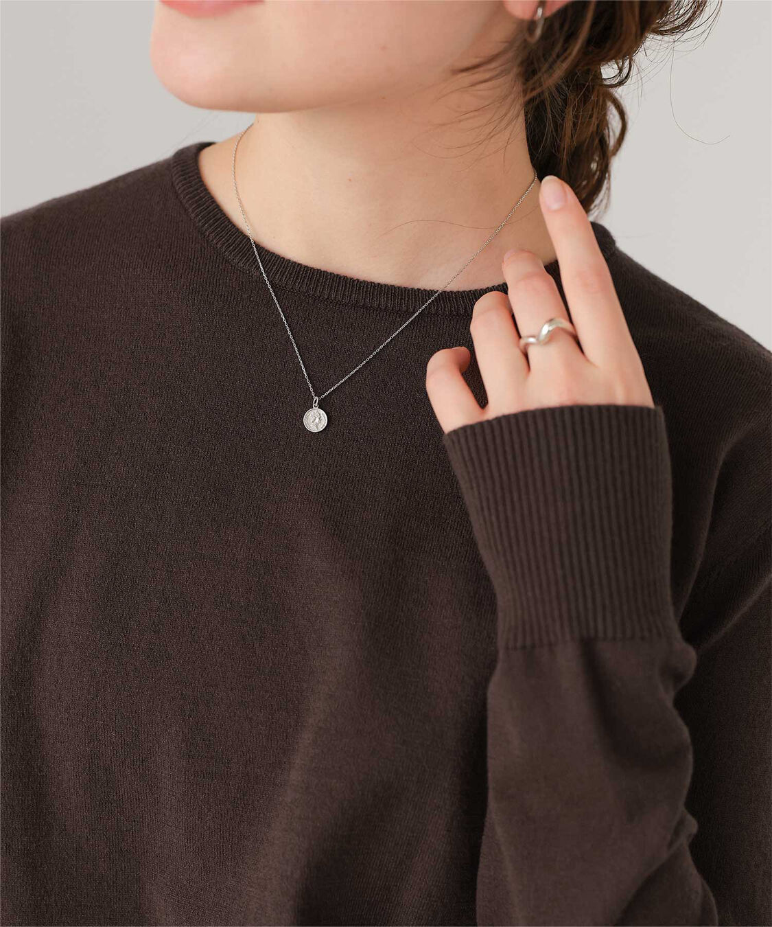 titivate「なめらか手触りカシミヤタッチクルーネックニット」|ニット・セーター|