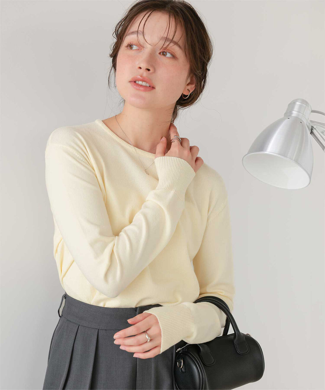 titivate「なめらか手触りカシミヤタッチクルーネックニット」|ニット・セーター|
