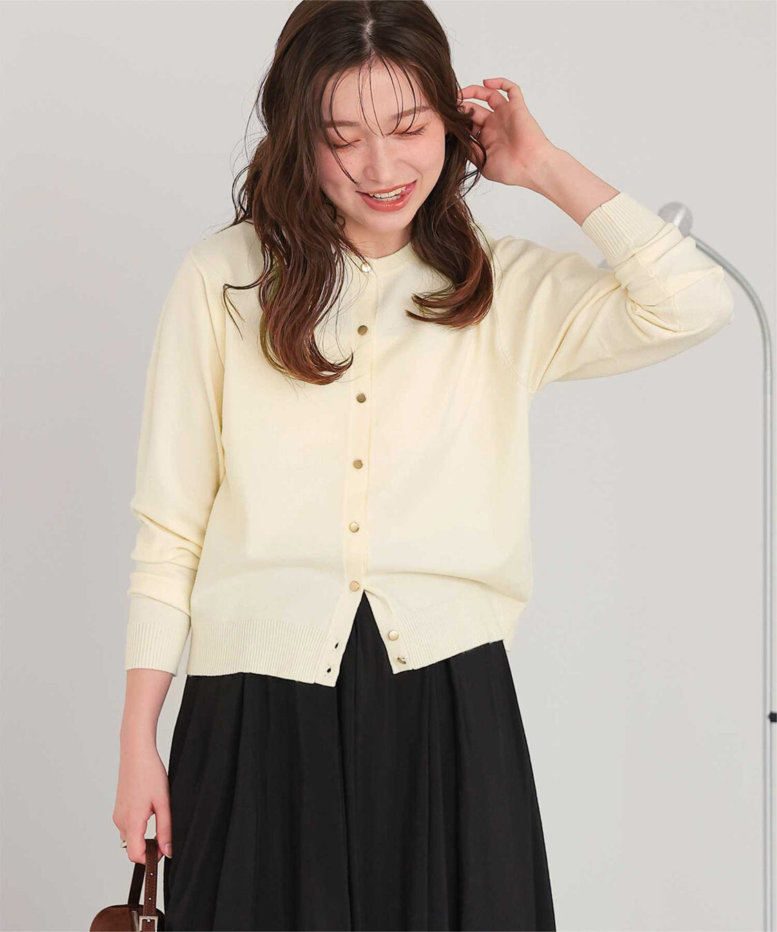 titivate「なめらか手触りカシミヤタッチニットカーディガン」|ニット・セーター|アイボリー