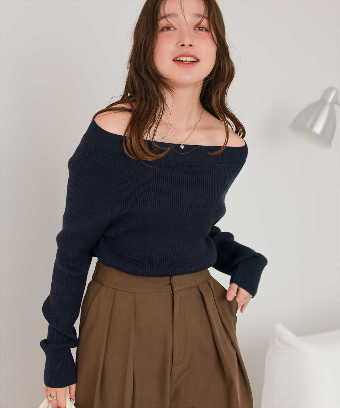 titivate「ウォッシャブルボートネックニット」|ニット・セーター|