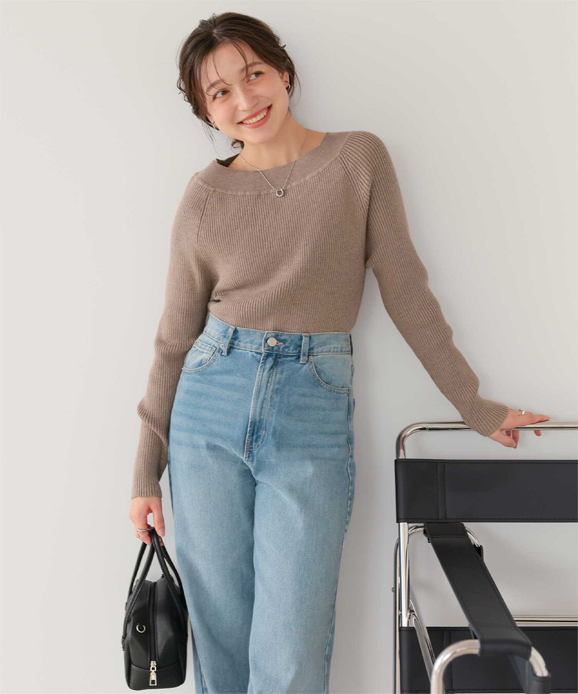 titivate「ウォッシャブルボートネックニット」|ニット・セーター|