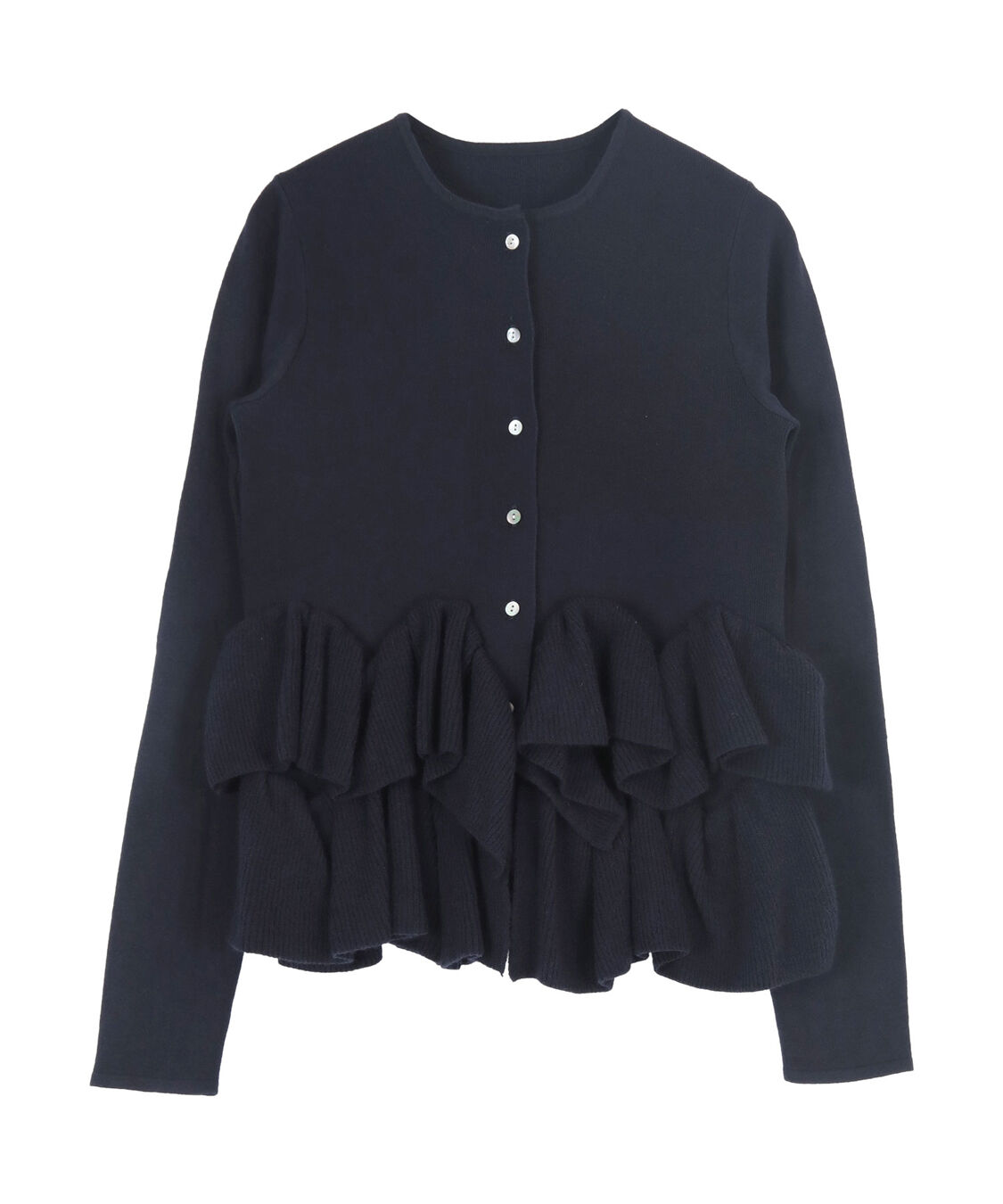 titivate「フリルヘムニットカーディガン」|ニット・セーター|