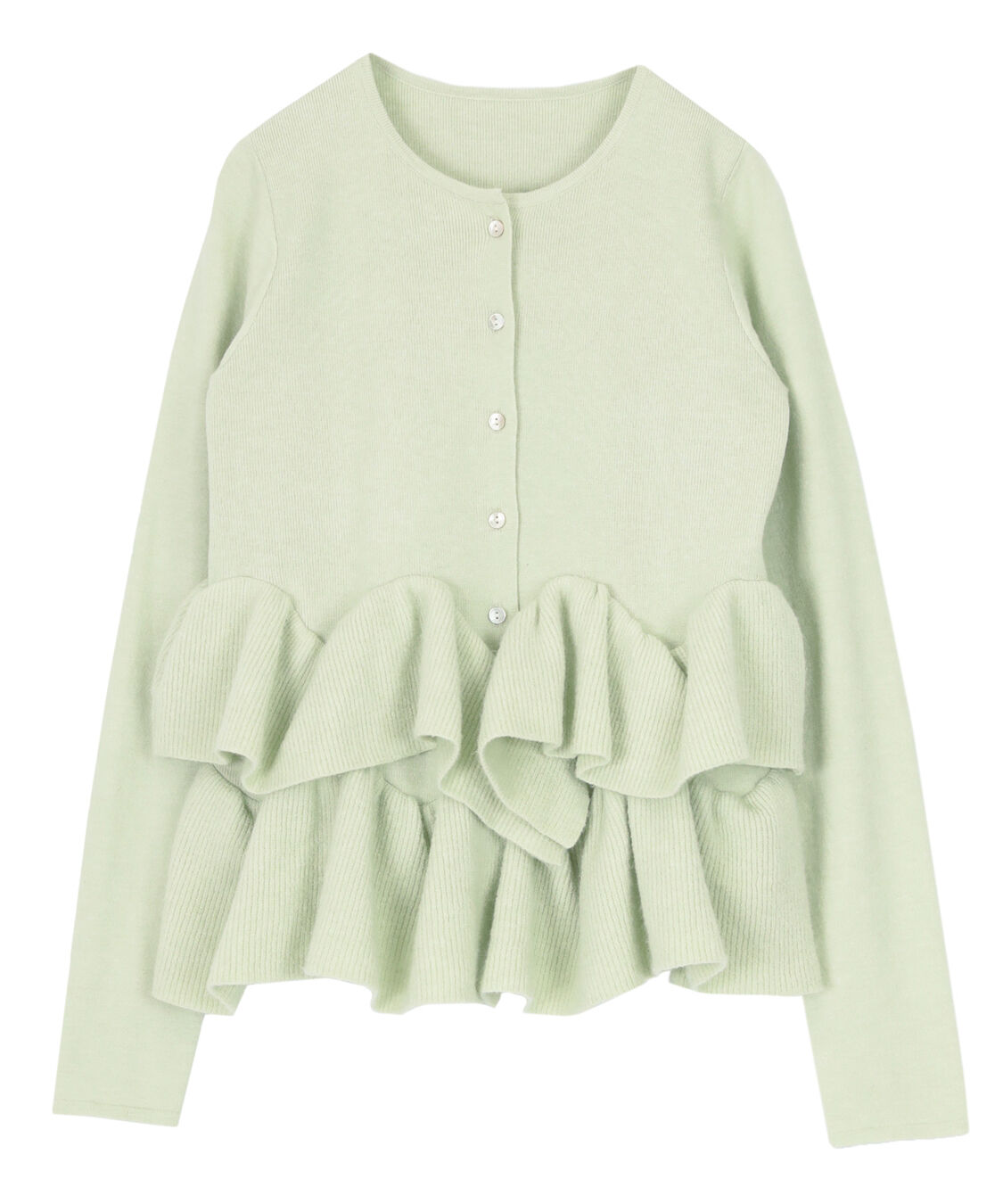 titivate「フリルヘムニットカーディガン」|ニット・セーター|