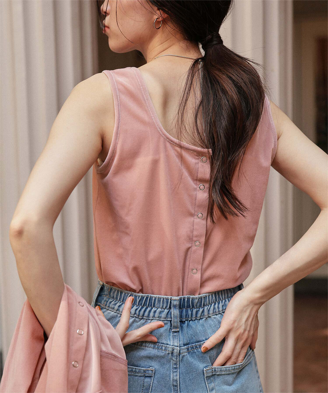 titivate「前後2wayシアーベロアタンクトップ」|タンクトップ|