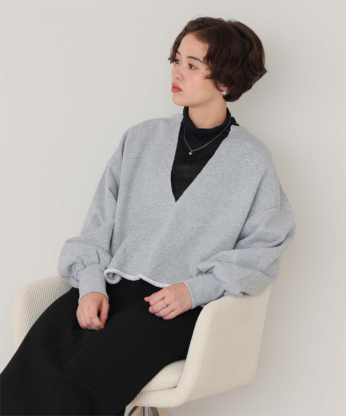 titivate「着心地抜群シアーハイネックトップス」|Tシャツ・カットソー|