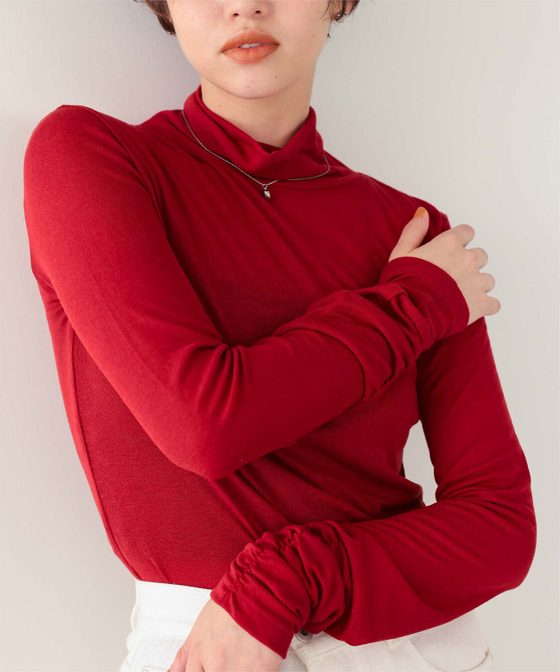 titivate「着心地抜群シアーハイネックトップス」|Tシャツ・カットソー|