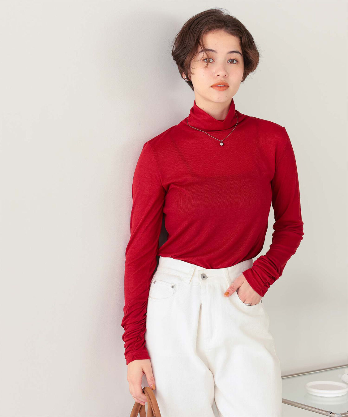 titivate「着心地抜群シアーハイネックトップス」|Tシャツ・カットソー|