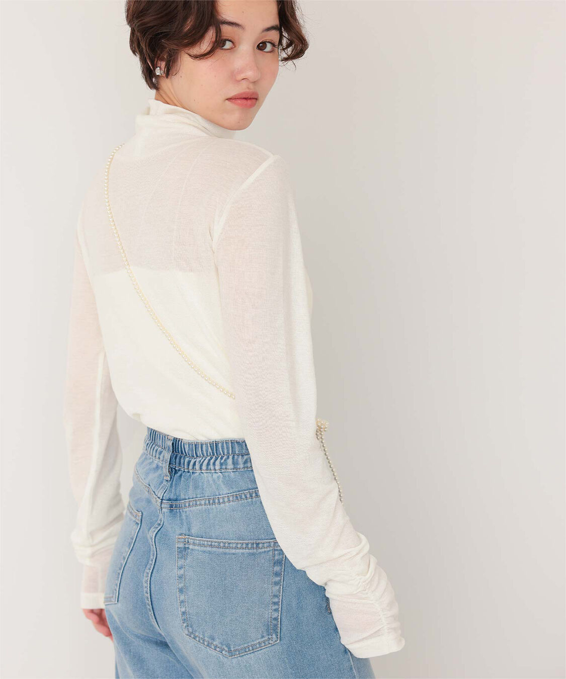 titivate「着心地抜群シアーハイネックトップス」|Tシャツ・カットソー|