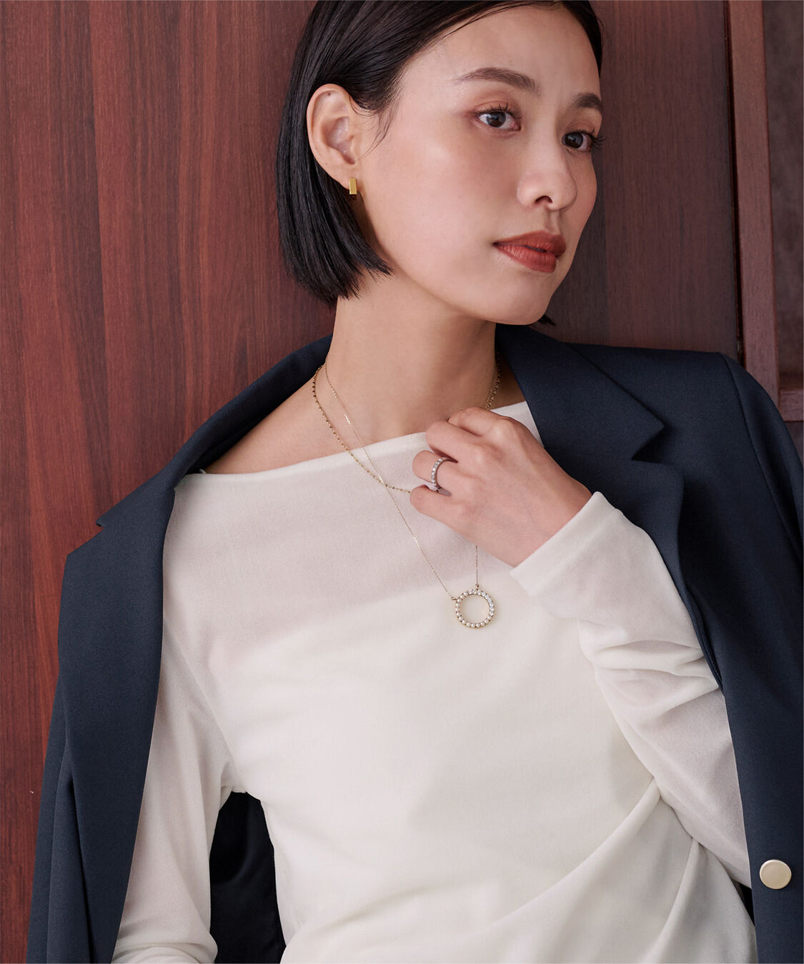 ur's「【黒川翼さんコラボアイテム】2wayボートネックベロアトップス」|Tシャツ・カットソー|