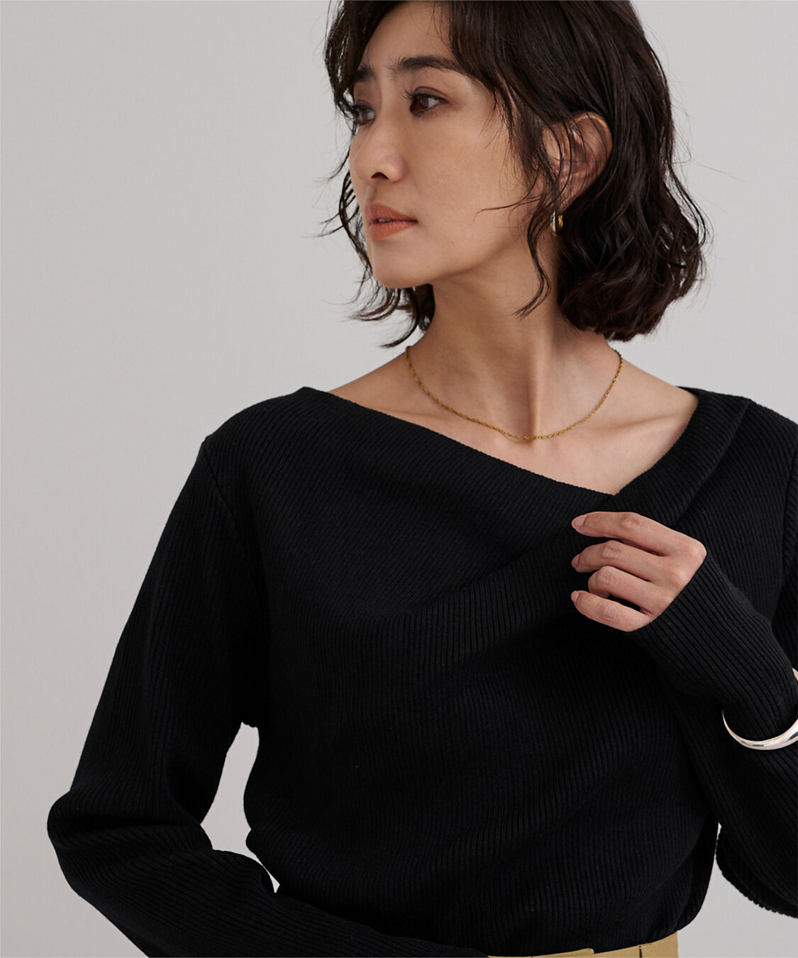 ur's「オフショルダーリブニットトップス」|ニット・セーター|