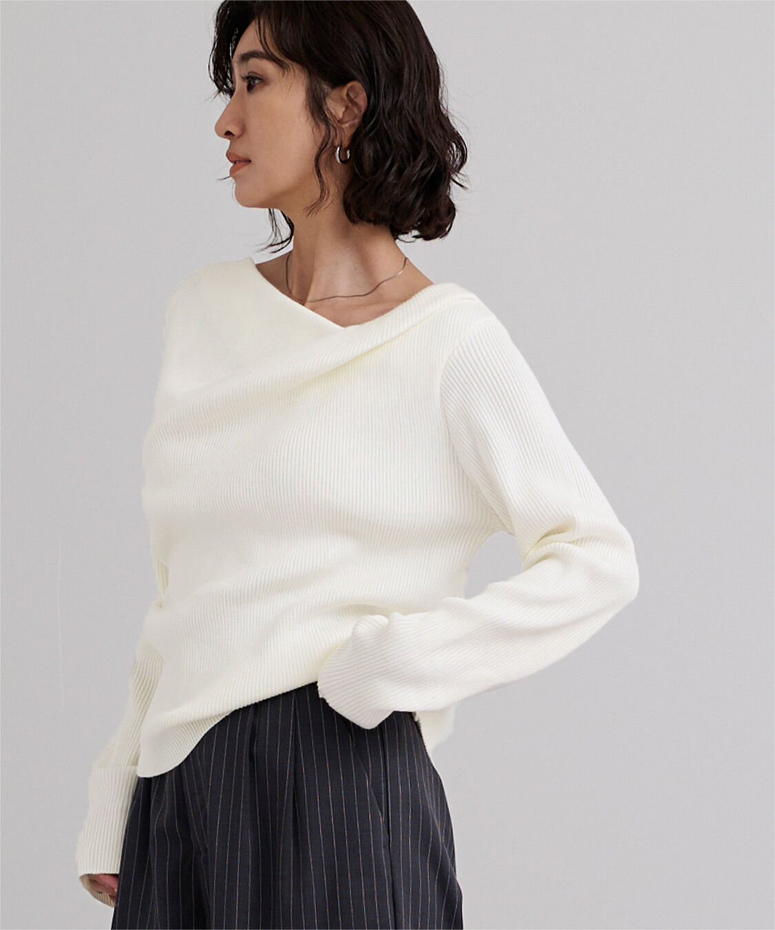 ur's「オフショルダーリブニットトップス」|ニット・セーター|