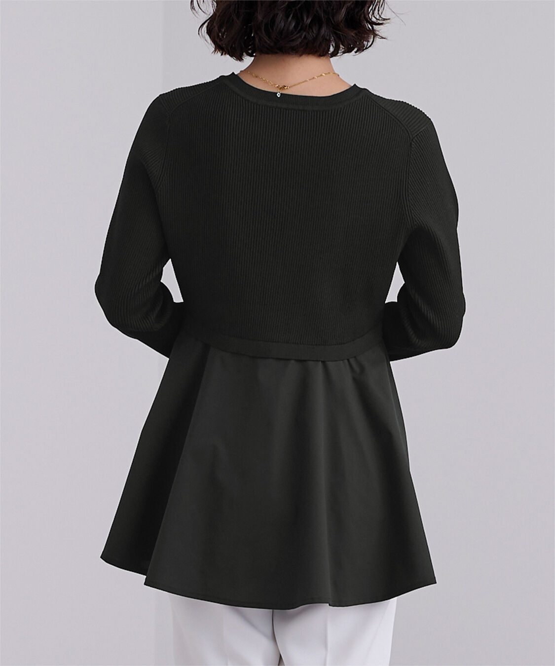 ur's「タフタペプラムドッキングニット」|ニット・セーター|