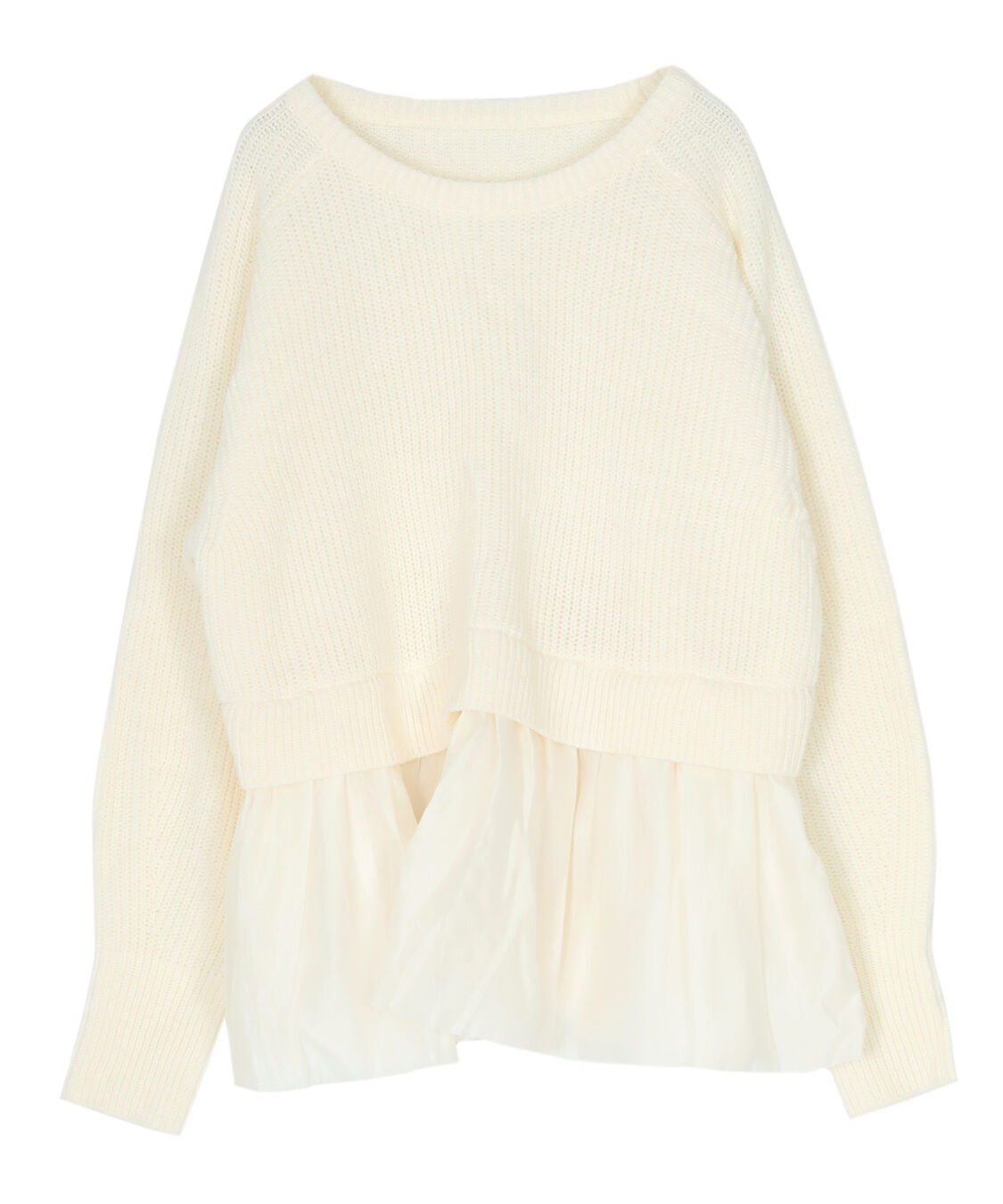 titivate「シアーペプラムドッキングニットプルオーバー」|ニット・セーター|