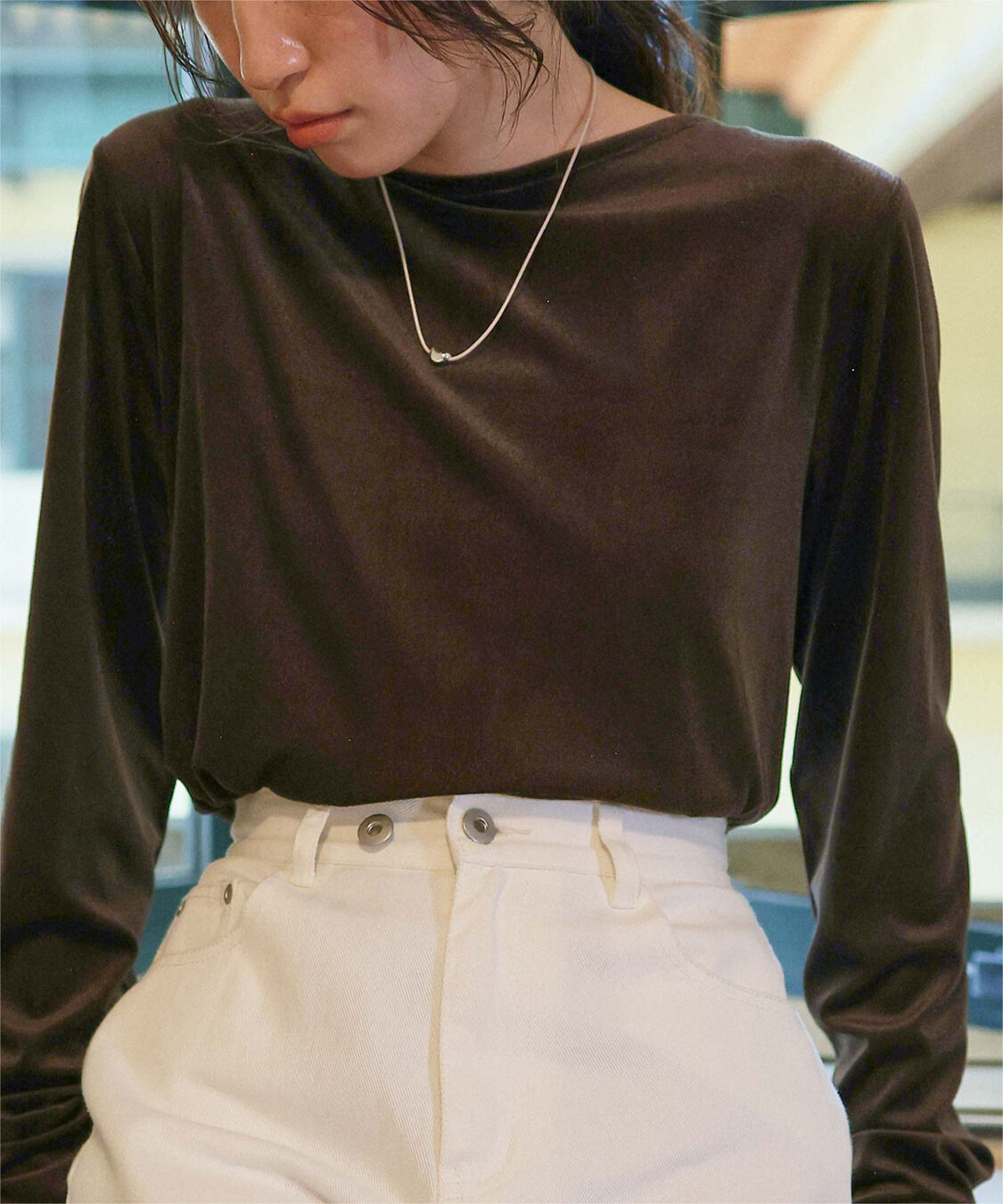 titivate「シアーベロアロングTシャツ」|Tシャツ・カットソー|