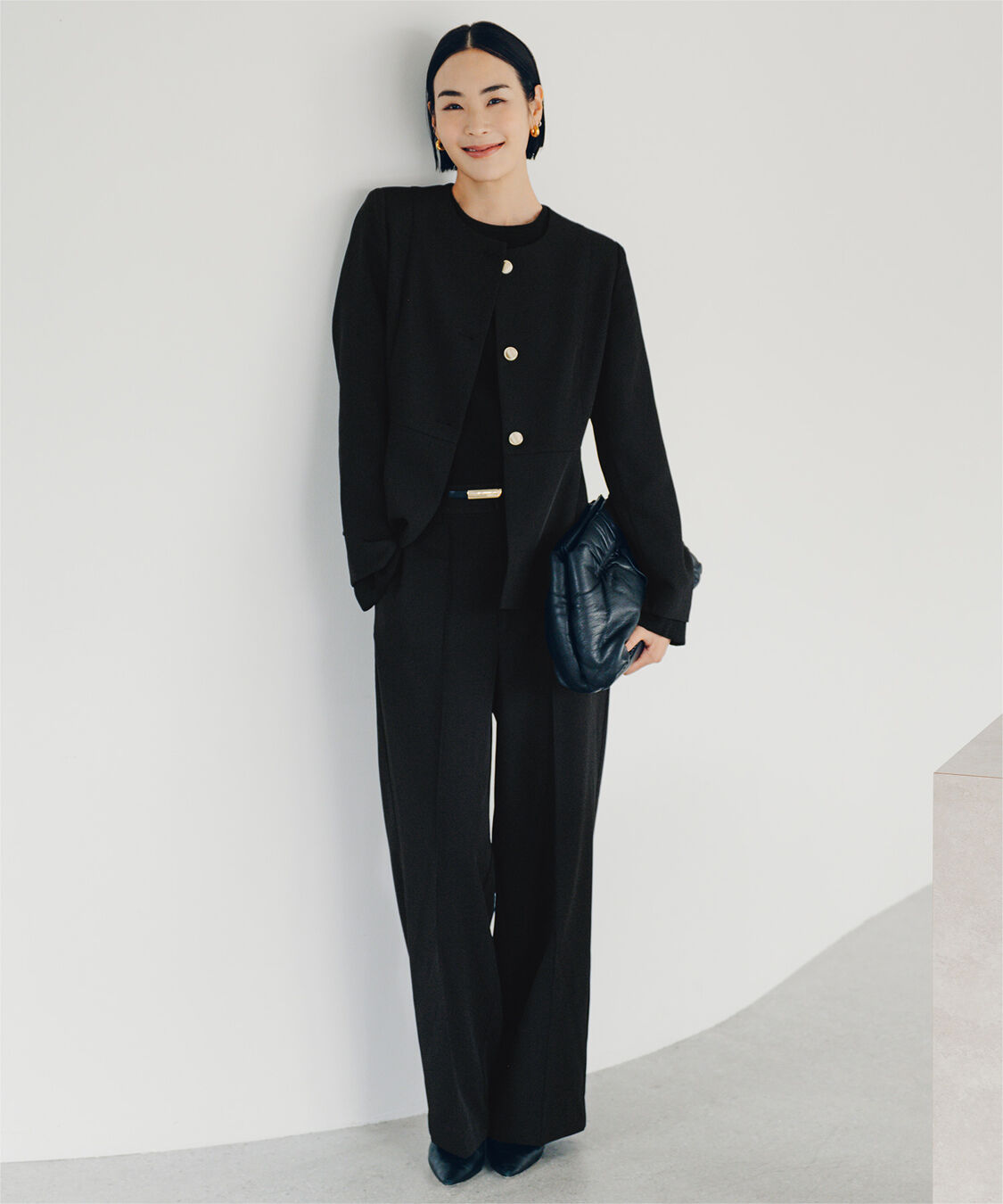 ur's「【小林有里さんコラボアイテム】ピンタックセンタープレスワイドパンツ」|スラックス|