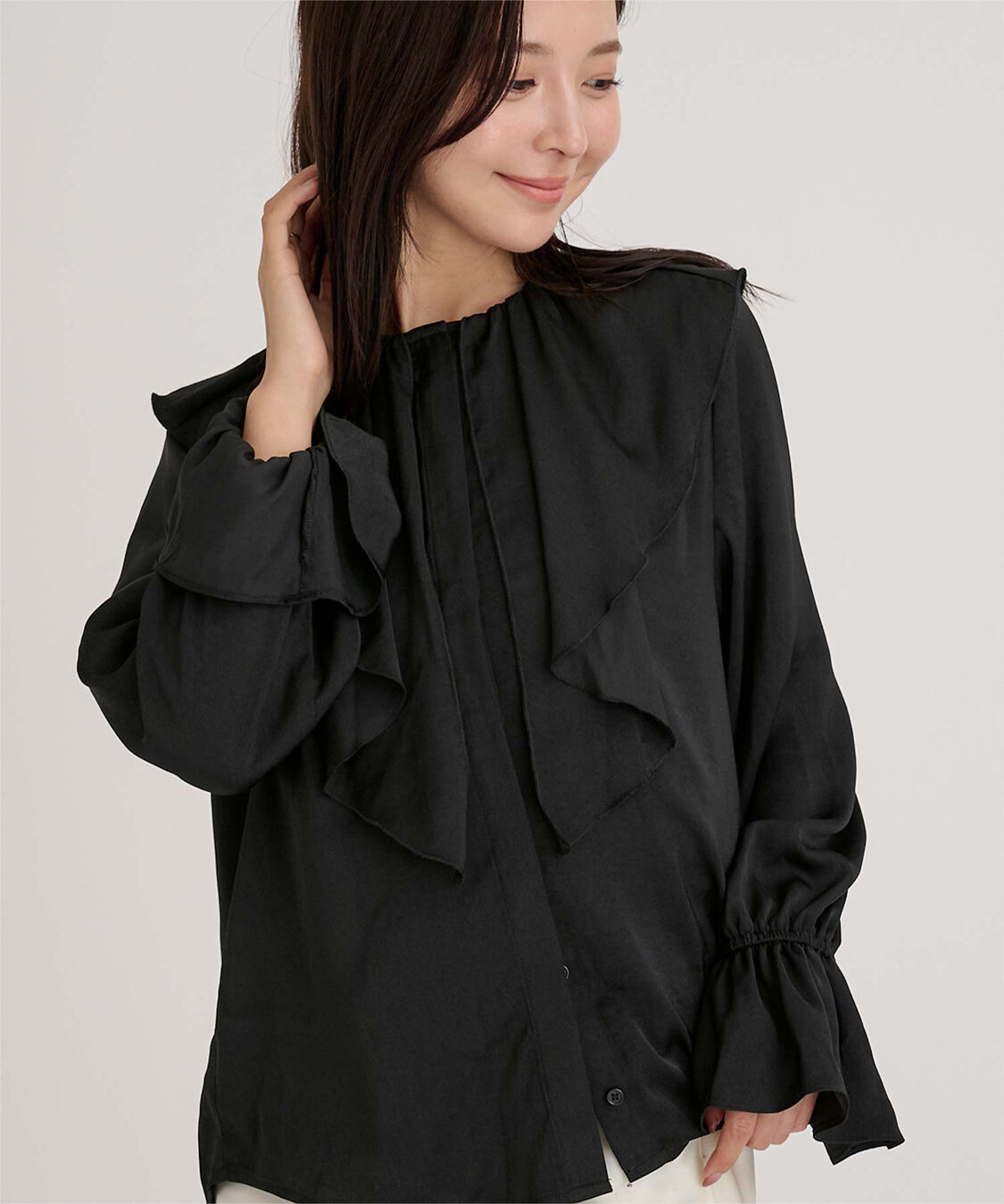 ur's「フリルカラーキャンディスリーブブラウス」|シャツ・ブラウス|