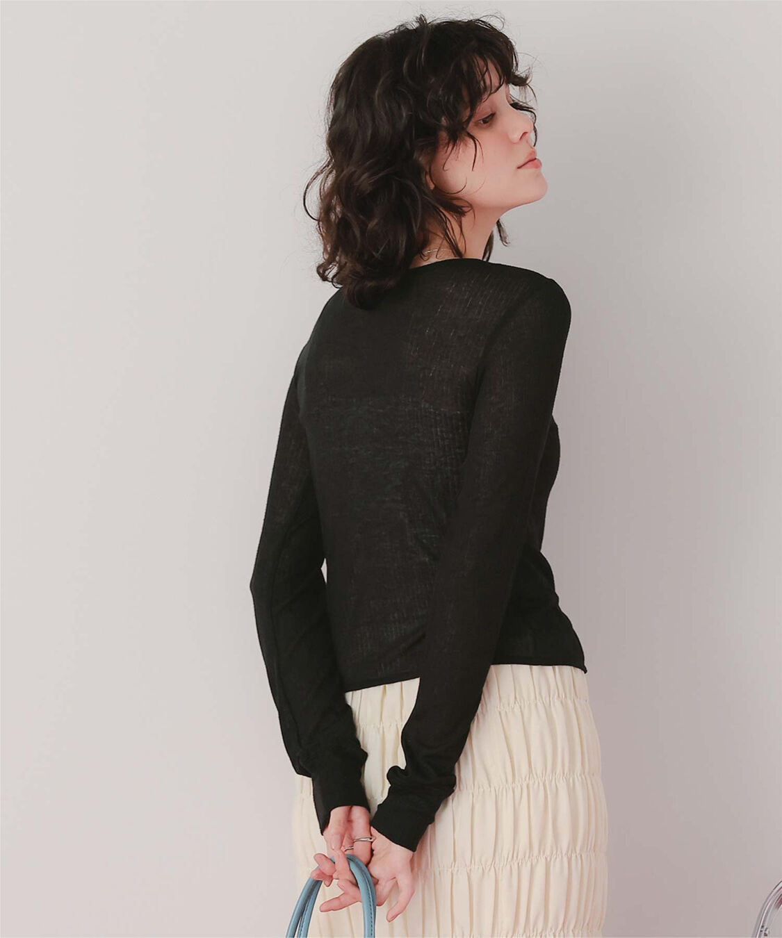 titivate「シアーテレコカーディガン」|ニット・セーター|