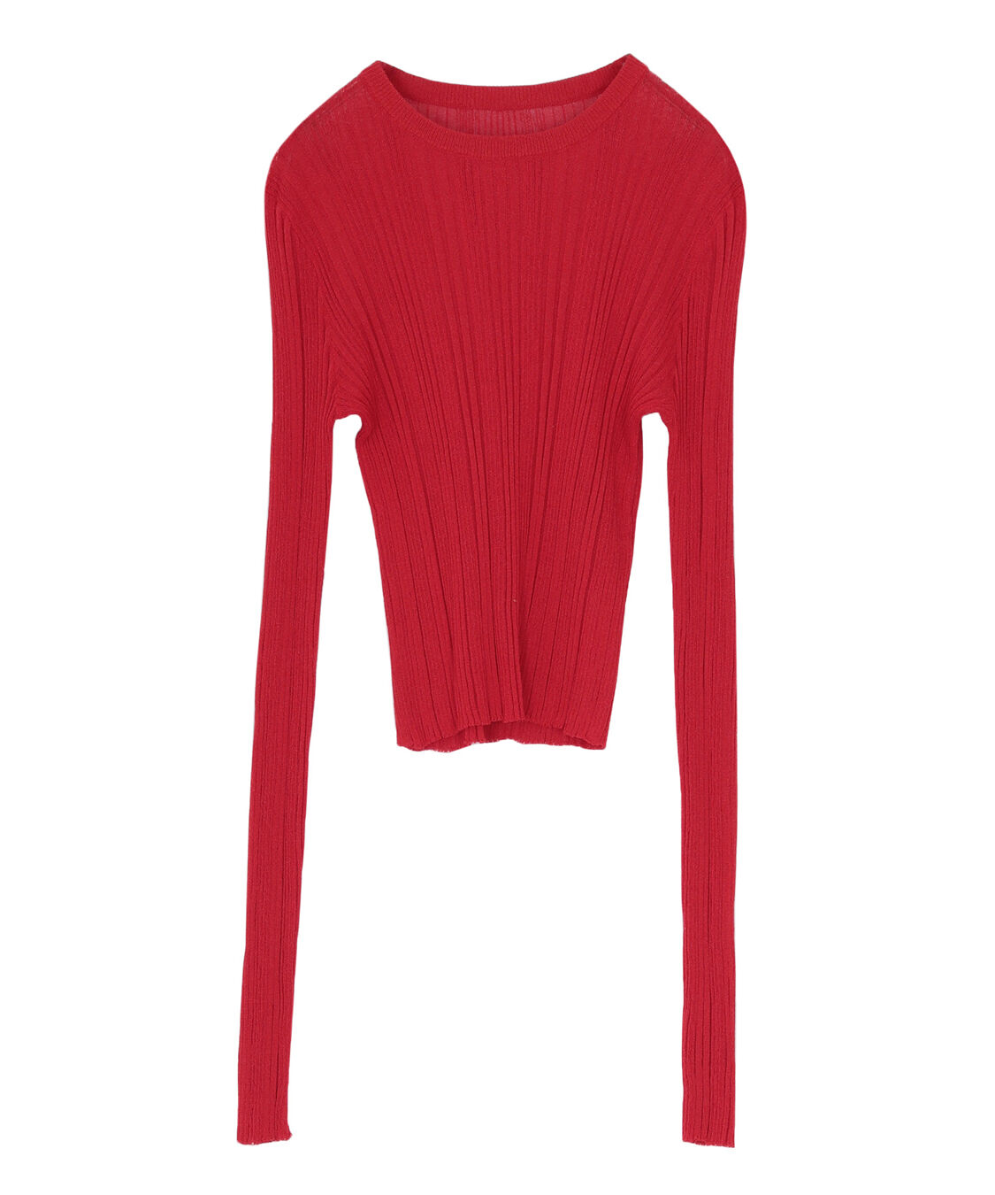 titivate「クルーネックランダムリブシアーニット」|ニット・セーター|