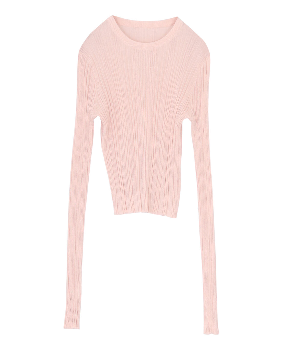 titivate「クルーネックランダムリブシアーニット」|ニット・セーター|