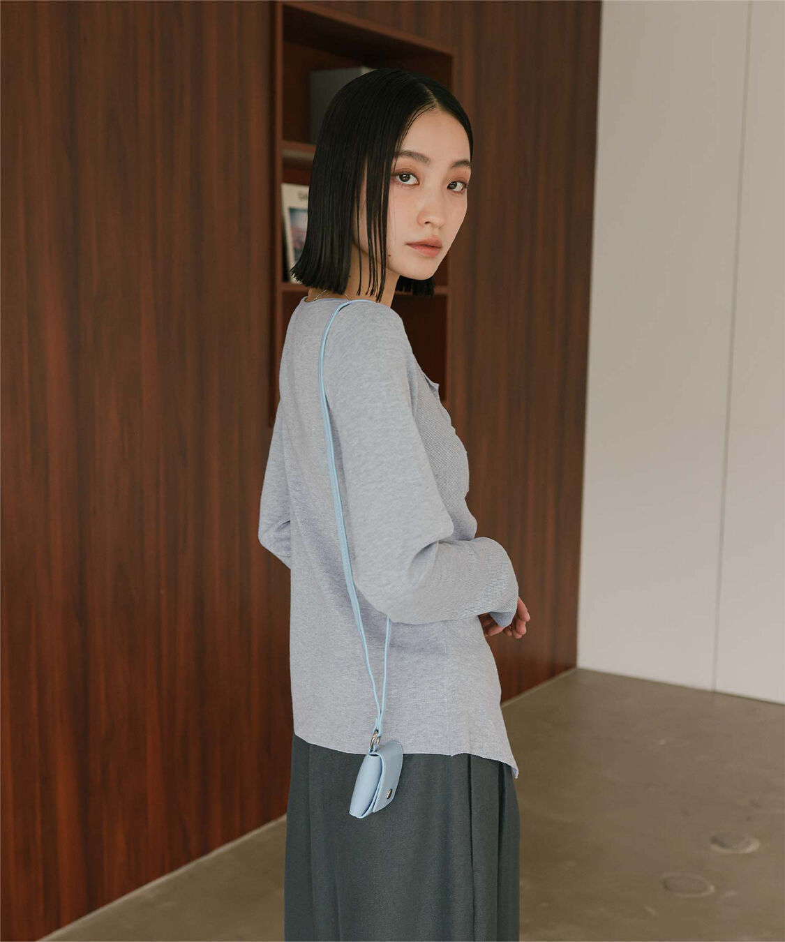 miette「フロントギャザーボタンニット」|ニット・セーター|