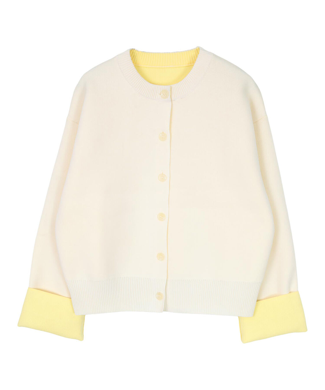 miette「バイカラーデザインニットカーディガン」|カーディガン|