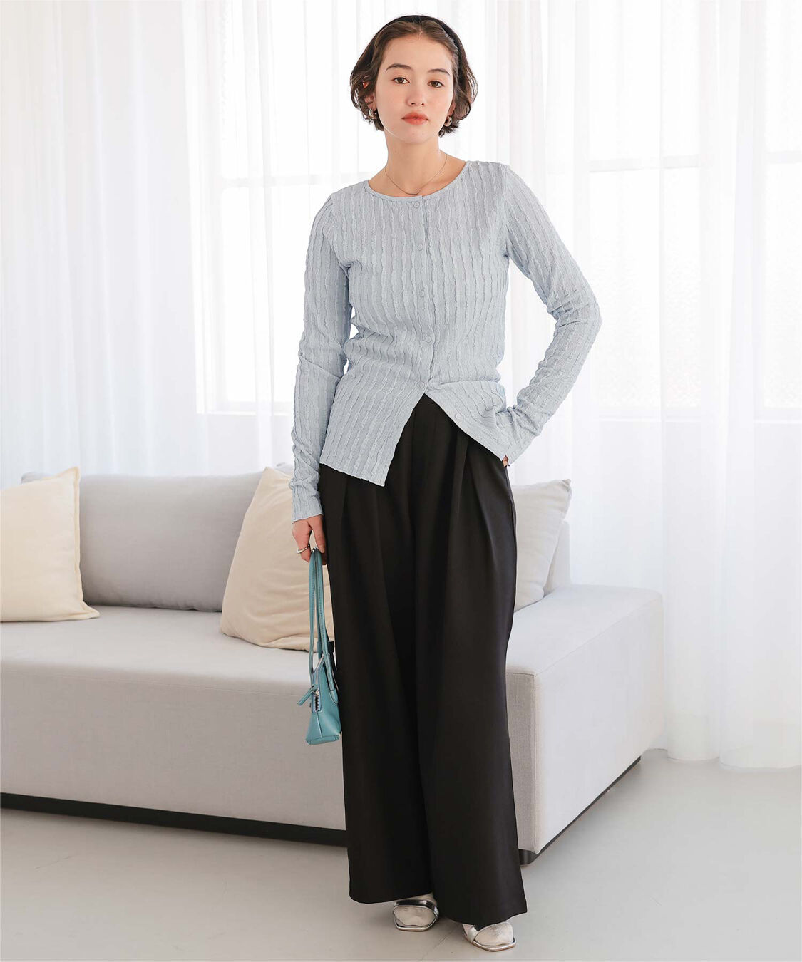 titivate「前後2wayアソートカットカーディガン」|カーディガン|