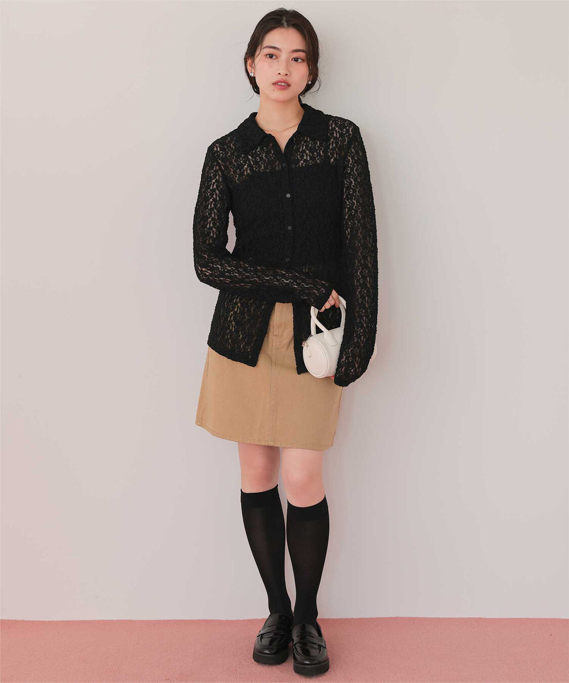 titivate「レースコンパクトシャツ」|シャツ・ブラウス|