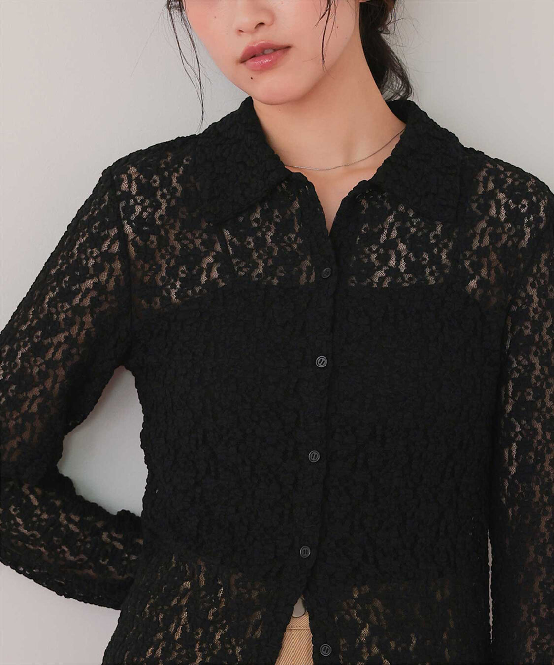titivate「レースコンパクトシャツ」|シャツ・ブラウス|