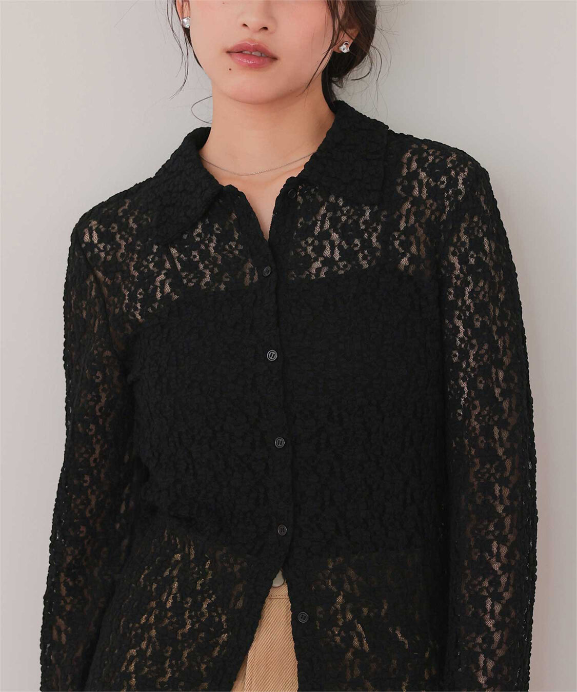 titivate「レースコンパクトシャツ」|シャツ・ブラウス|