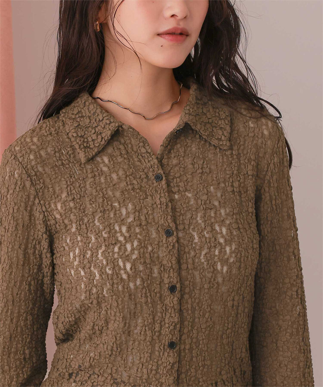 titivate「レースコンパクトシャツ」|シャツ・ブラウス|