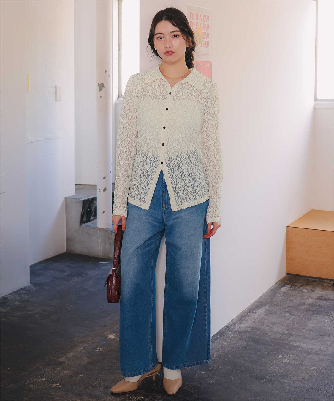 titivate「レースコンパクトシャツ」|シャツ・ブラウス|