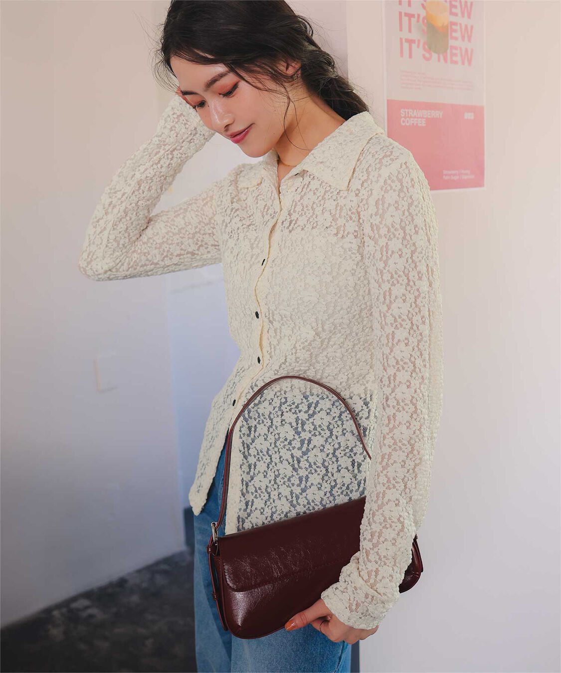 titivate「レースコンパクトシャツ」|シャツ・ブラウス|