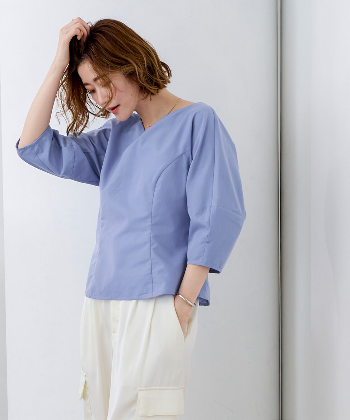ur's「ハートネックランタンスリーブブラウス」|シャツ・ブラウス|
